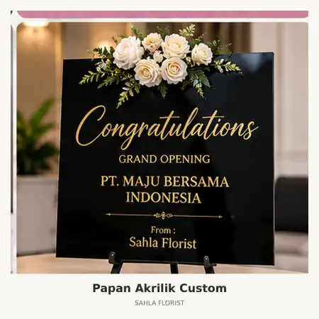 Papan Bunga Akrilik Bangka Barat